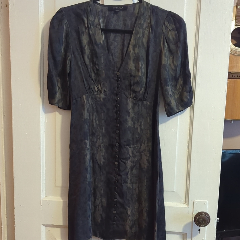 All Saints Dark Patterned Dress